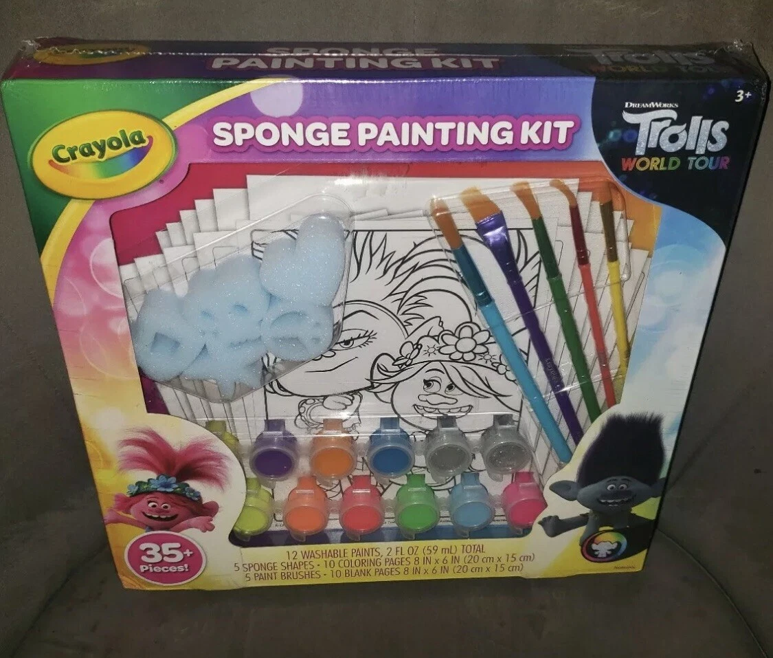 Crayola Trolls World Tour Sponge Painting Kit, 1 ct - Fry's Food Stores