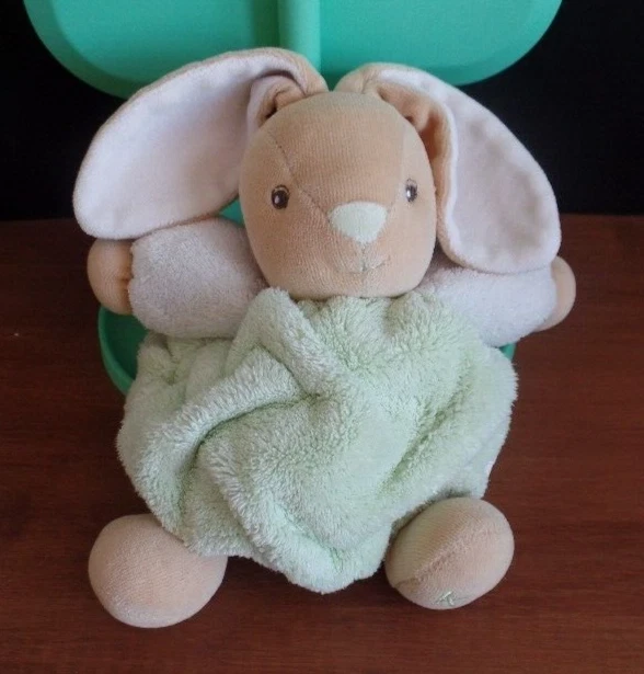 S23 / doudou lapin boule plume vert KALOO