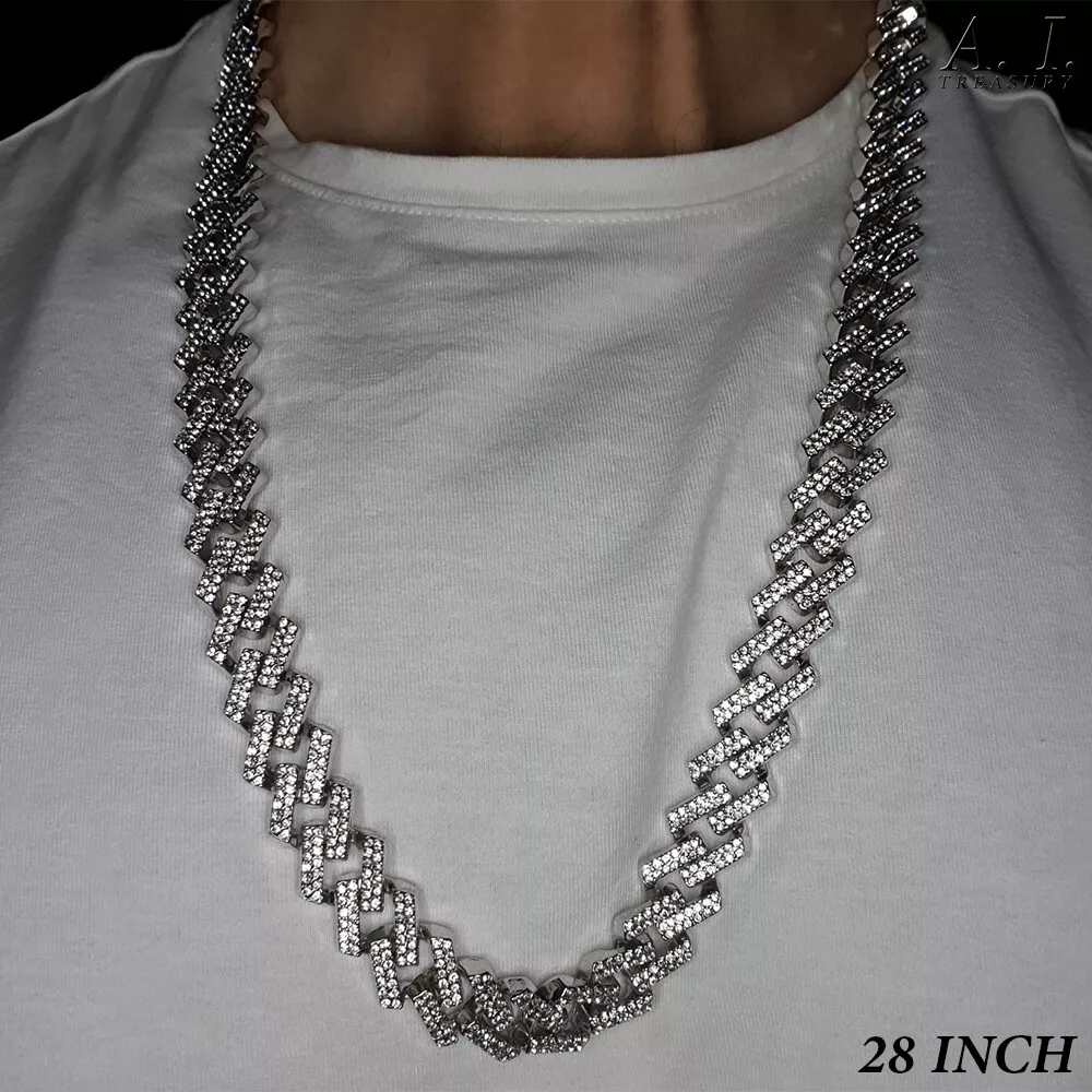 Diamond prong cheap cuban link