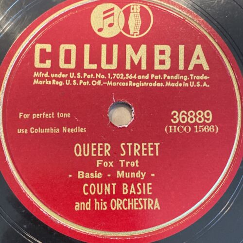 1945 JAZZ COUNT BASIE 78 rpm COLUMBIA 36889 JIVIN' JOE JACKSON - QUEER STREET E - Picture 3 of 4