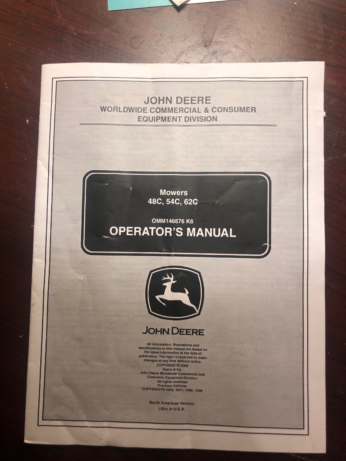 John Deere Mower Deck Operator Manual - X400/x500 Series Tractors 48c 54c  62c | eBay