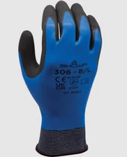 Showa Atlas 306 Gloves, Dual Latex Coated, Latex Foam Coated Palm Grip (1 Pair)