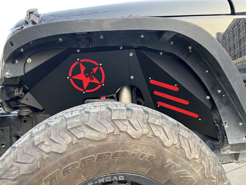 Vijay For 2007-2017 Wrangler JK Front and Rear Inner Fender Liner Combo kit 4Pcs