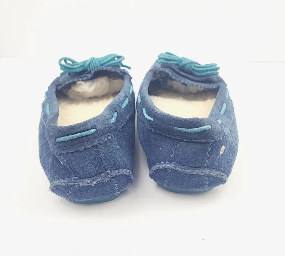 UGG Womens Blue Suede Slippers  - Size 7.5 - Image 3 of 4