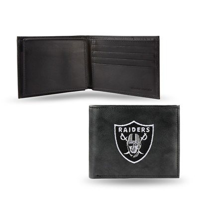 新品フットロッカー購入 RAIDERS　手袋 Oakland Raiders NFL Embroidered Leather Bi-fold Wallet - Raiders
