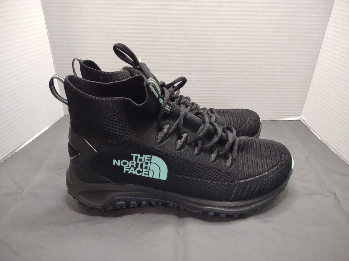 The North Face Women's Truxel Mid Trail Trainer Knit Black & Teal