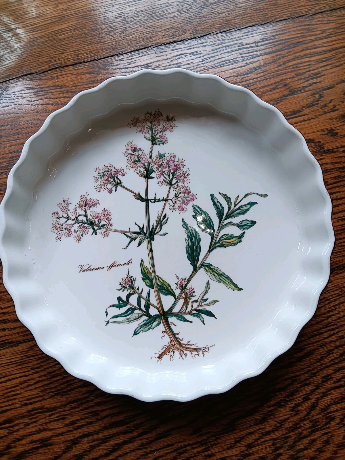 Villeroy & Boch “Botanical” Pattern Fluted Quiche Or Pie Dish 9.5”