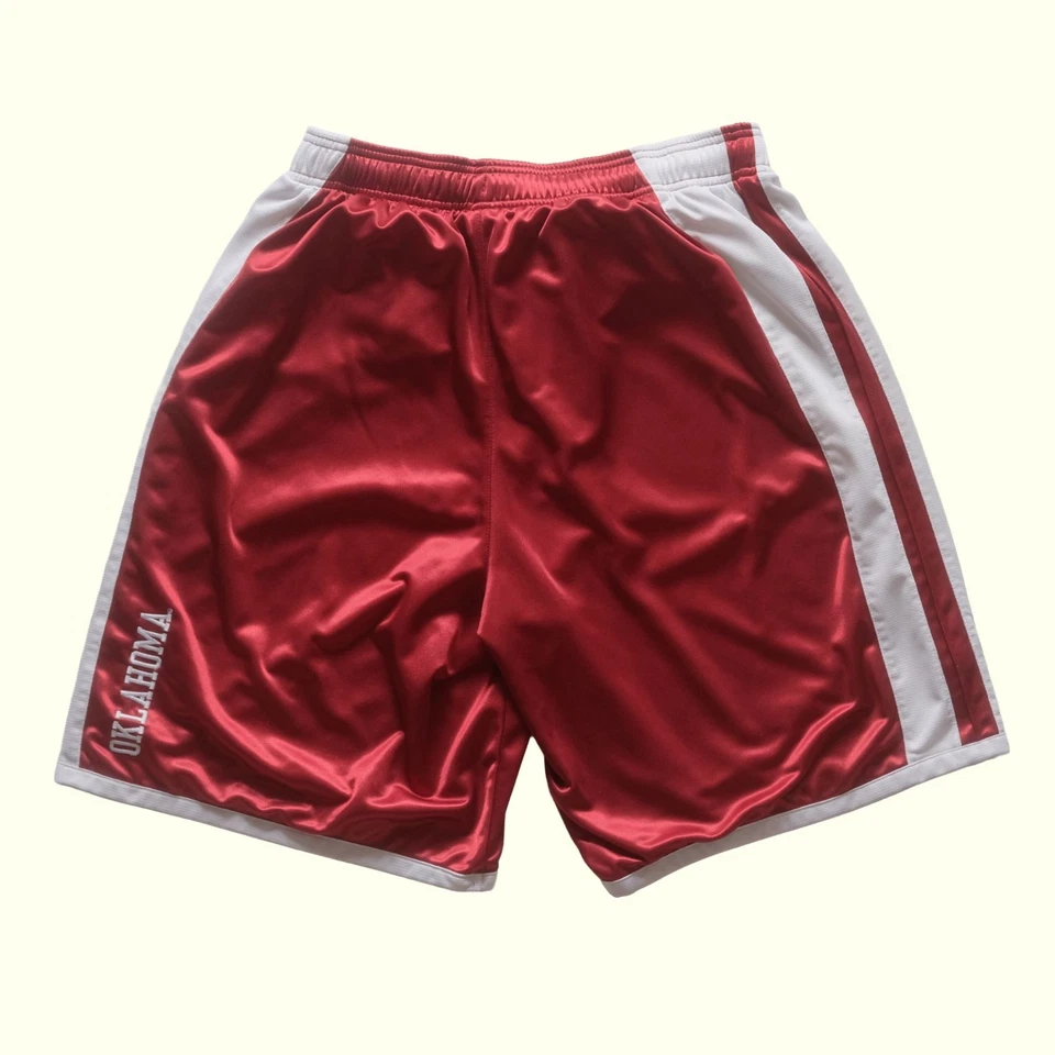 NIKE NCAA VTG 90s Y2K RETRO OU SOONERS BASKETBALL 10" RED SHORTS 2003 SZ XL - Image 3 of 4