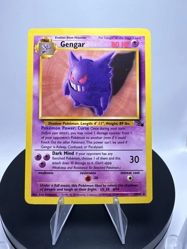 Pokémon Gengar Base Set 6/102 Wizards of the Coast 1999 Vintage Card Non-Holo