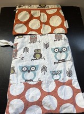 Logan Lenora Logan Lenora Lot 2 Owl Orange Polka Dot Wet Dry Bag Clutch Modern