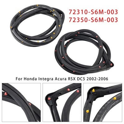 2PCS Front Door Weatherstrip RH & LH For Honda Integra Acura RSX DC5 02-2006