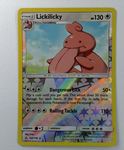 Pokemon Card Lickilicky Ultra Prism Reverse Holo Rare 103/156 Near Mint