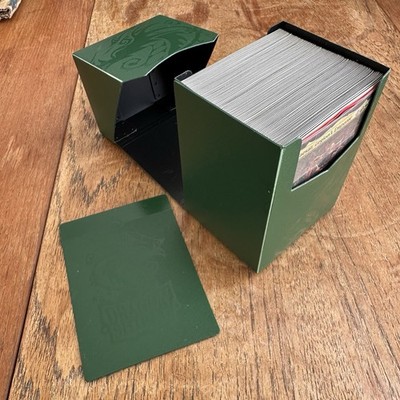 Drachenschild Deck Shell Trading Card Deck Box Aufbewahrung Yugioh MTG Karten - Grün 
