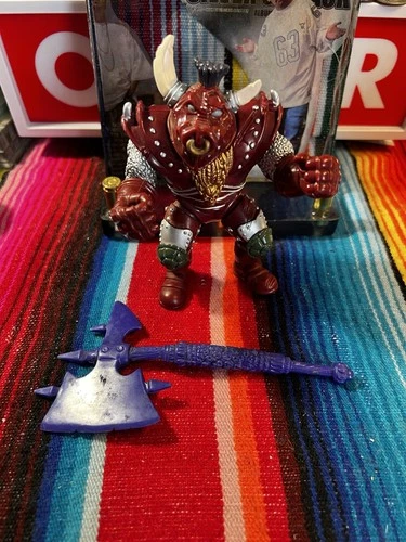 Vintage 1994 TMNT Warriors of the Forgotten Sewer Bebop Action Figure W/ Axe