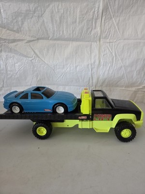 Vintage 1993 Tonka Power Lift Tow Truck with Tonka Car Big 19.5'' L No Batteries 