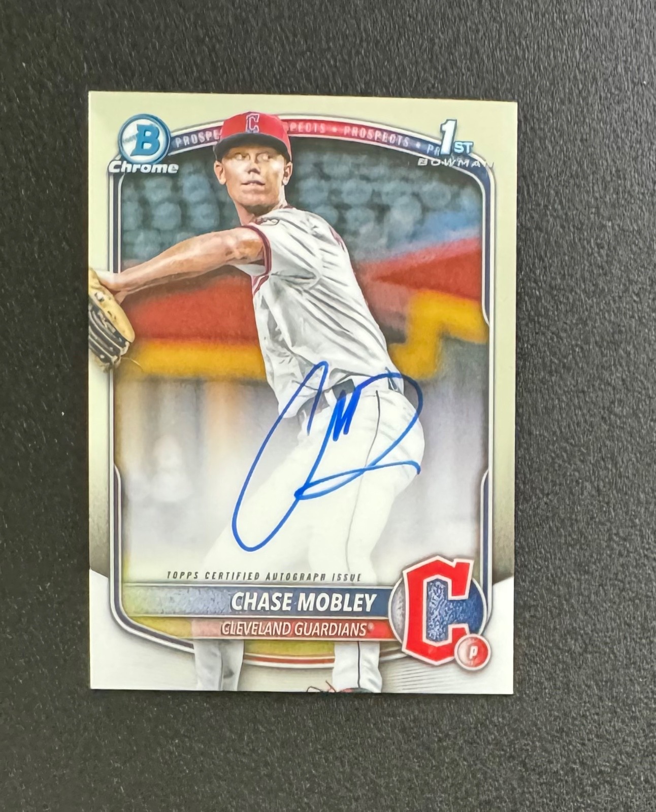 2025 Bowman Guardians Chase Mobley 1st Chrome Prospect Auto CPA-CMY