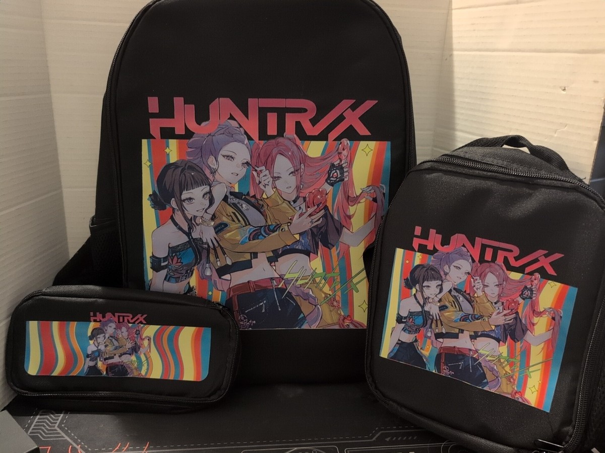 Huntrix Kpop Demon Hunter Backpack, Pencil Case Insulated Lunch
