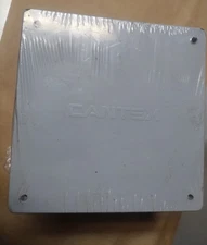 CANTEX Weatherproof Electrical PVC Plastic Junction Box 6" x 6" x 4"