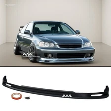 Fits 99-00 Honda Civic 2DR 3DR 4DR PU Polyurethane Mugen Style Front Bumper Lip