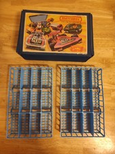 Vintage 1976 Matchbox Blue 24 Vehicle Car Model Storage Carry Case with Trays