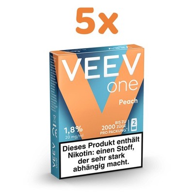 VEEV one Pod PEACH 20mg/ml Nikotin 5x 2 Pods