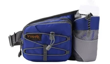 2 Pack YUOTO Waist Pack with Water Bottle Holder for Camping Assorted Colors