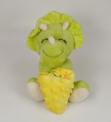 Triceratops Dino Dinosaur soft cute stuffed Animal with small Blanket 7'' New
