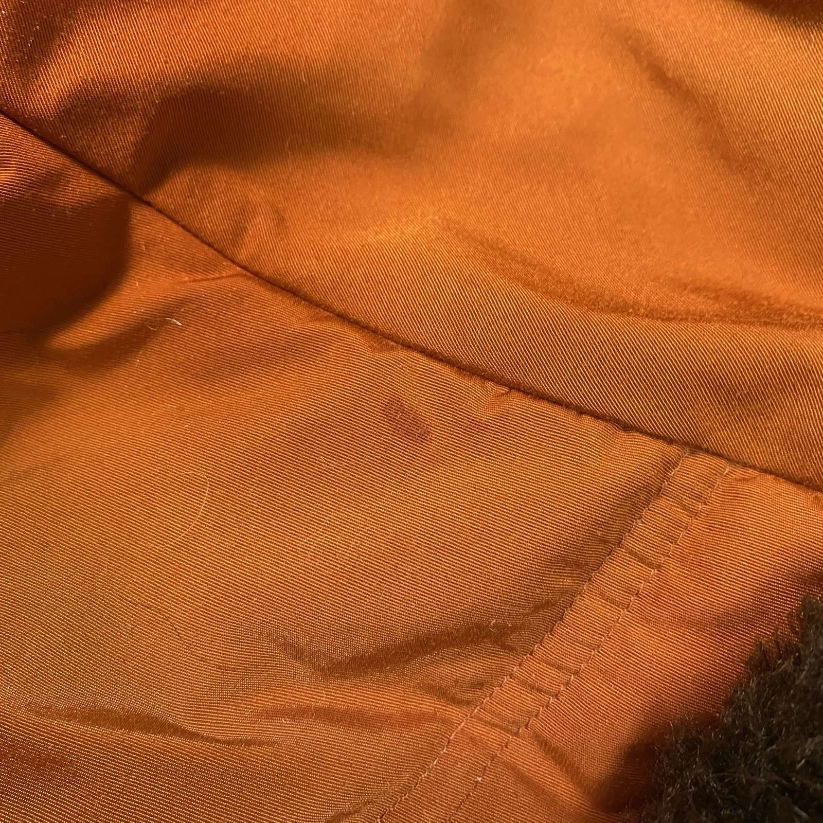 JCPenney Western Puffer Jacket Faux Fur Collar Rust Men size M Retro Bomber 70s image 6