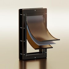 Large Doggie Door with Magnetic Locking Panel for Home Security - Durable