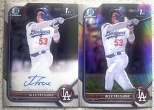 2022 Bowman Draft Chrome Alex Freeland #BDC-194 Ref (RC) + Chrome Auto 1st