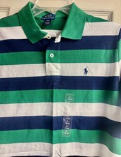 NUEVO/NUEVO CON ETIQUETAS Juvenil XL (18-20) POLO RL Informal Vestido Camisa de Golf Manga Corta Azul Verde