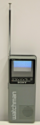 Vintage 1986 Sony Watchman FD-10A B&W Portable Battery-Operated TV