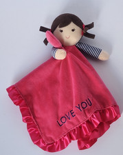 Carter's Girl Pink Love You Lovey Security Blanket Plush Toy Baby 2013