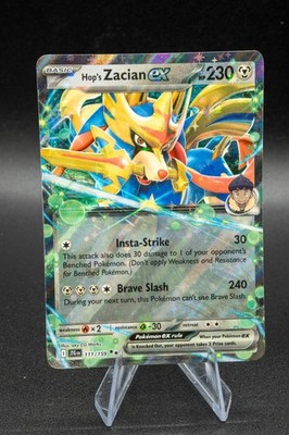 Pokemon TCG Hop's Zacian EX 111/159 SV09: Journey Together Holo NM VLP Condition
