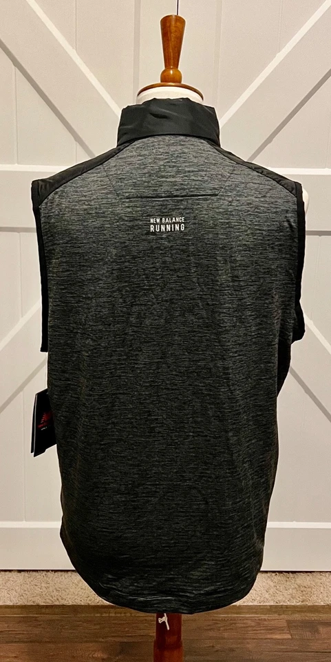 NWT New Balance Impact Grid Black Full Zip Running Vest MV03254 Sz Medium - Image 4 of 4
