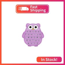 Push Pop Bubble Fidget Sensory Toy, Silicone Stress Relief Popping Toy, ABC Alph