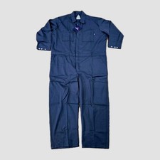 3XL Reg Lapco Flame Resistant Blue Coverall Long Sleeve 100 Cotton CVEFR7NY