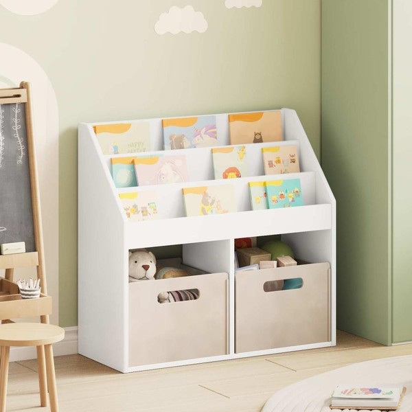 Kinderregal Mit Speicher Weiß 72,5 X 29,5 X 69 Cm Holzwerkstoff-image