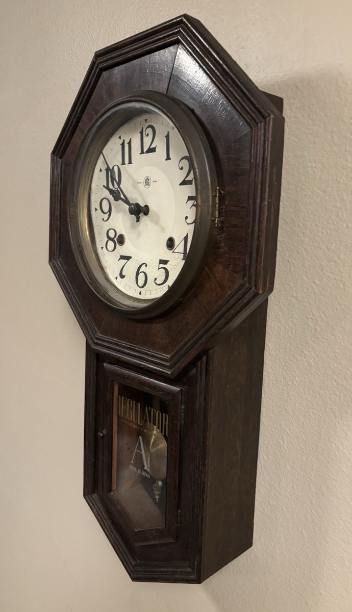 REGULATOR Aichi Tokei Denki K.K. 8 Day-Spring Wall Clock Early