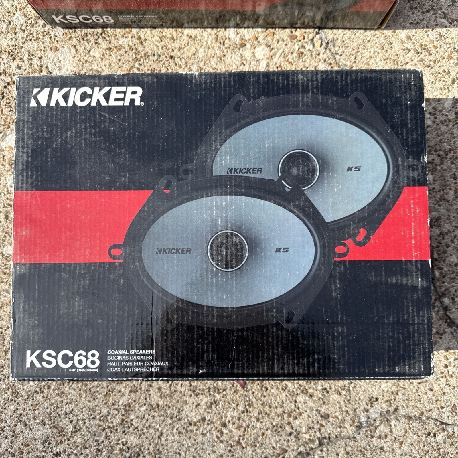 KICKER KSC68 6x8in Coaxial Car Speakers 75W RMS 4-Ohm 41KSC684 Pair