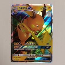 raichu gx pokemon card price Pokemon Trading Card Game Unified Minds Ultra Rare Holo Raichu and Alolan Raichu GX #54