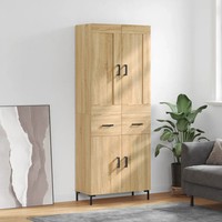 Highboard Sonoma Eiche 69,5X34X180 Cm Holzwerkstoff Nachbildung