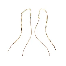 K10YG American earring - Auth free shipping from Japan- Auth SELBY_JAPAN