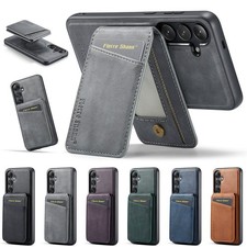 For Samsung Galaxy S26 S25 S24 S23 Detachable Card Holder Wallet Flip Stand Case