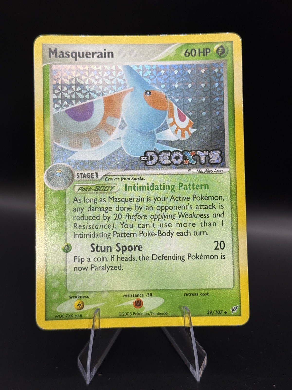 2005 POKEMON EX DEOXYS #39 MASQUERAIN-REVERSE FOIL NM
