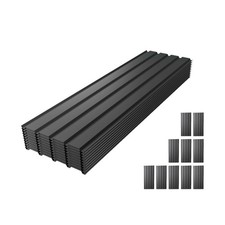 10PCS Galvanized Corrugated Metal Roof Panels 61" Waterproof for Sheds