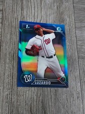 JESUS LUZARDO 2016 BOWMAN CHROME DRAFT BLUE REFRACTOR ROOKIE CARD. SEE DESCRIPT . rookie card picture