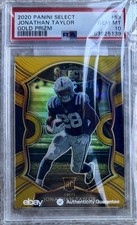 2020 PANINI SELECT GOLD PRIZM  /10 JONATHAN TAYLOR RC PSA 10 POP 3