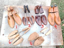 Vintage Wooden Shoe Trees Men's L XL Sizes 11 M to 12.5 M