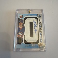 2019 SP GAME USED #DDM-ND Noah Dobson Draft Day Marks Rookies Letter Auto /35